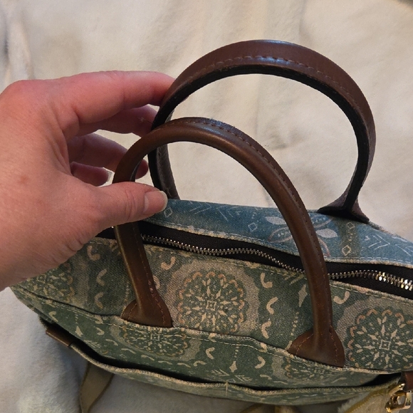 Stylish Green Patterned R. Riveter Tote Bag - Picture 2 of 10